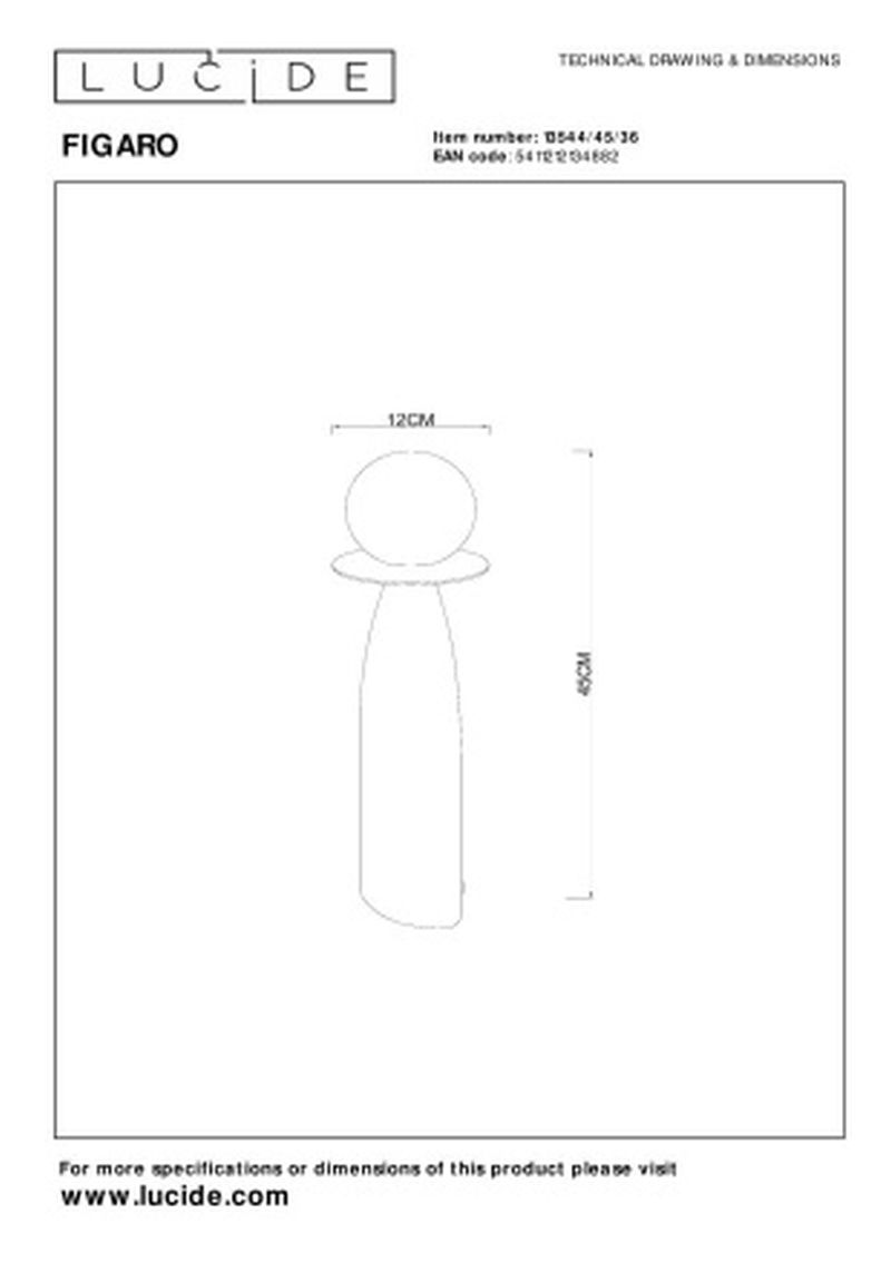 Lucide FIGARO - Stolná lampa - Ø 12 cm - 1xG9 - Sivá